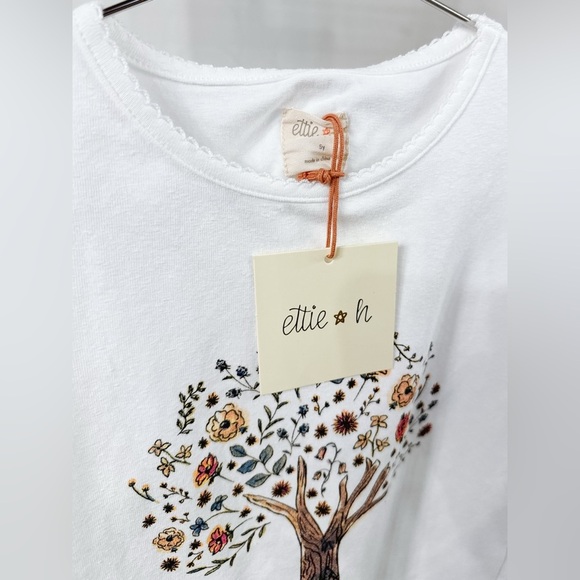 NWT Ettie + H Sadie Floral Tree Long Sleeve Tee - 5T - Picture 2 of 7